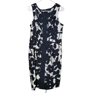 DBY Ltd Floral Black White Casual Sleeveless Dress Size 12